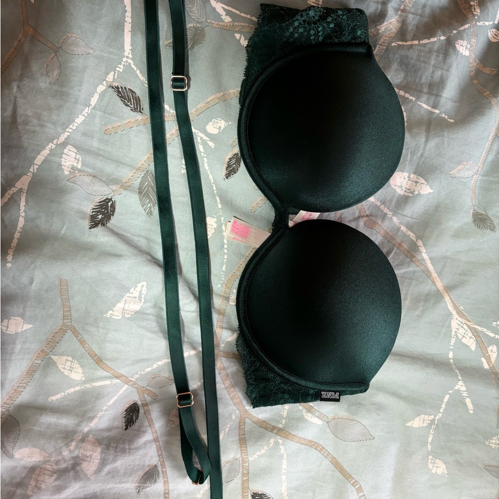Victoria's Secret Deep Green Bra with Lace